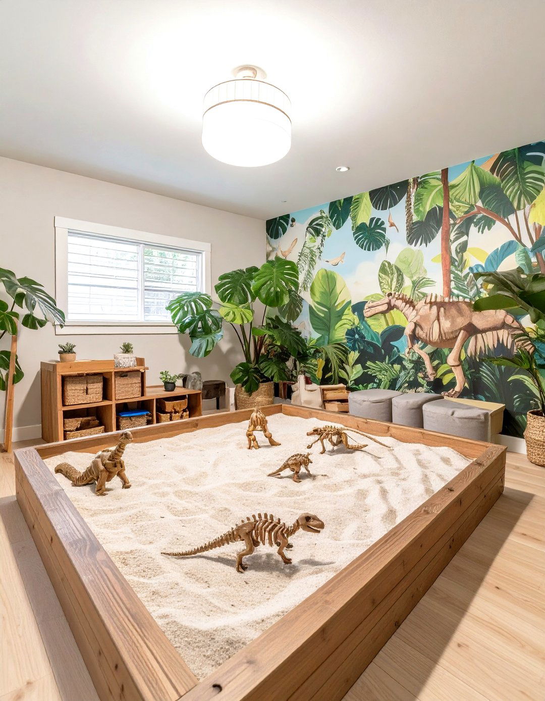A Dinosaur Discovery Playroom - 30 basement playroom ideas