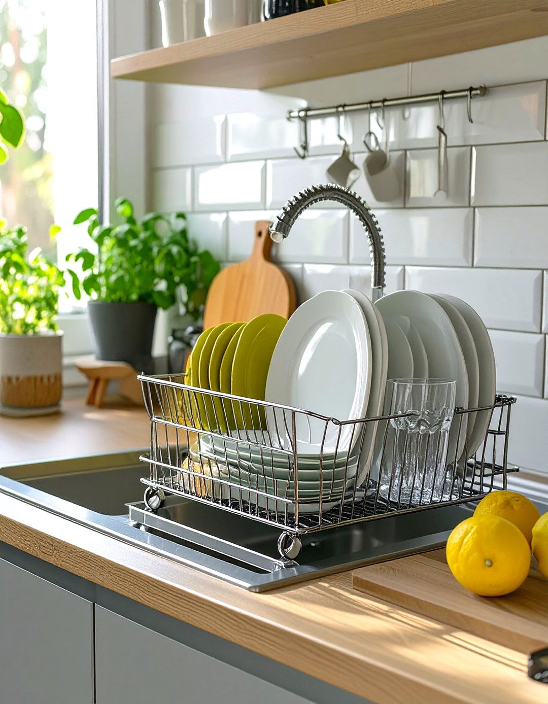 Small Kitchen Drying Rack 30 Small Kitchen Ideas on a Budget for Savvy Owners - We Love Home Blog