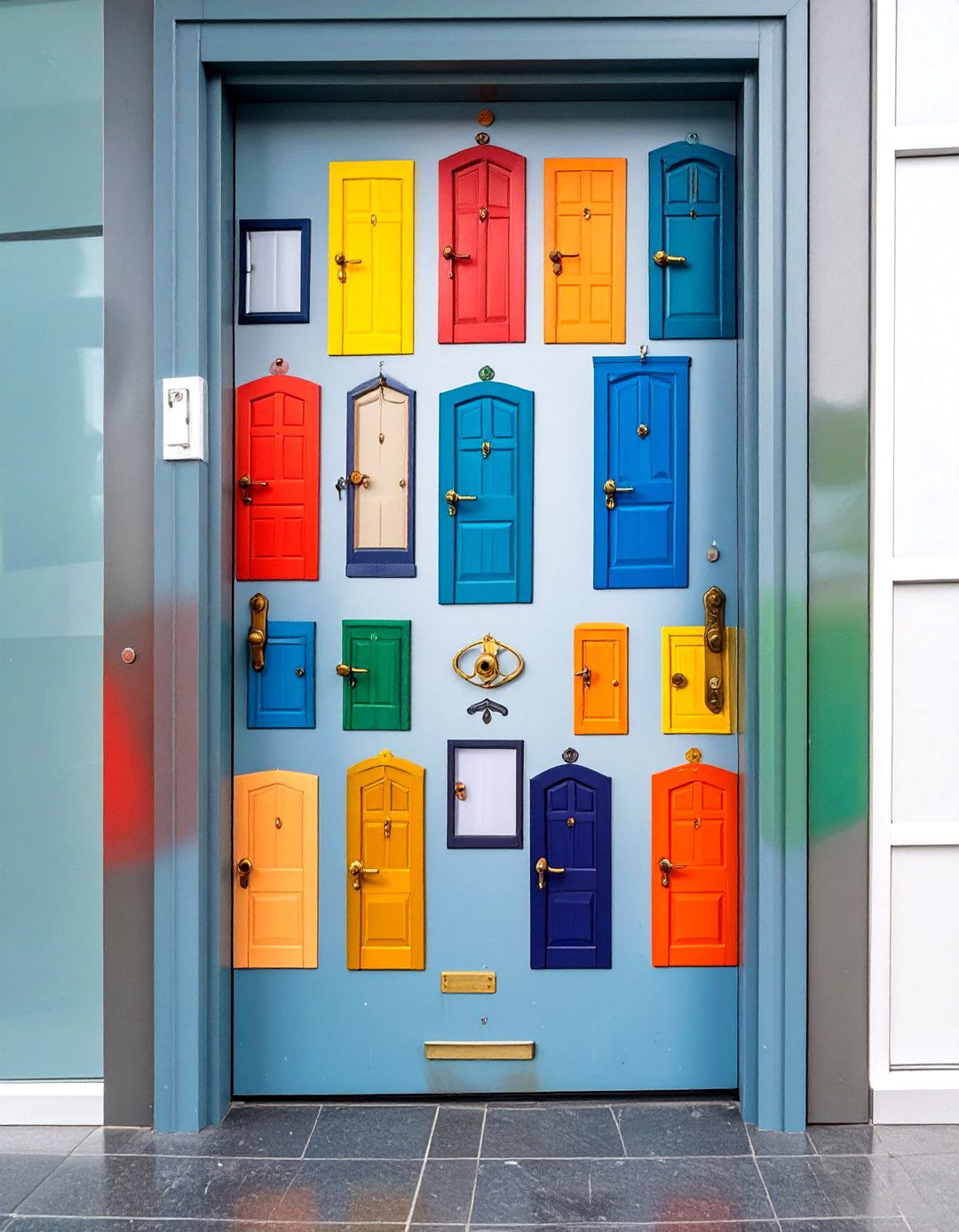 A Door of Doors Illusion - 30 office door decoration ideas