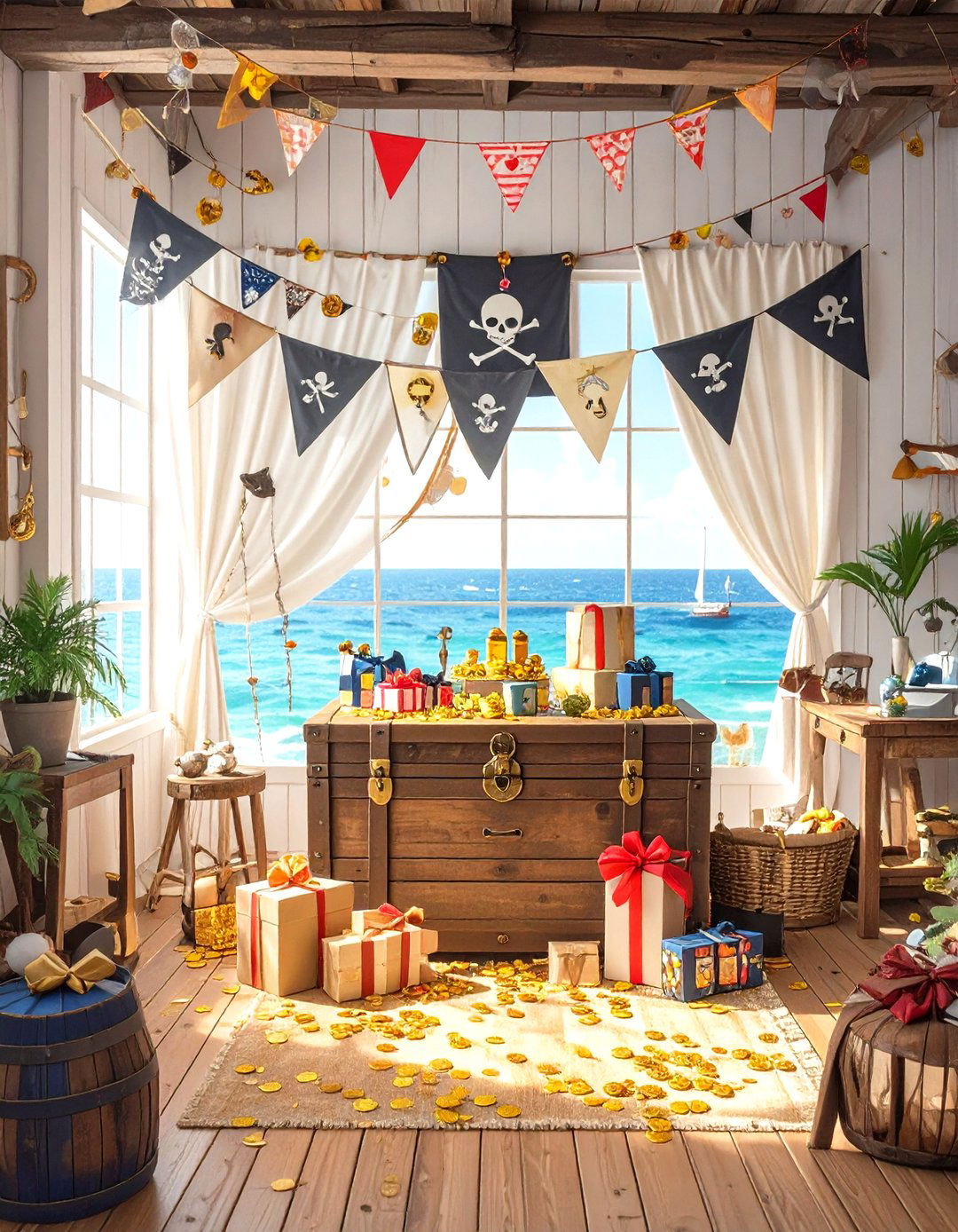 A Double the Trouble Double the Fun Pirate Theme - 30 twin baby shower ideas
