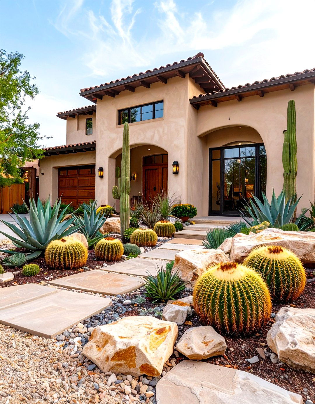 A Drought Tolerant Desertscape Design - 30 front house landscaping ideas