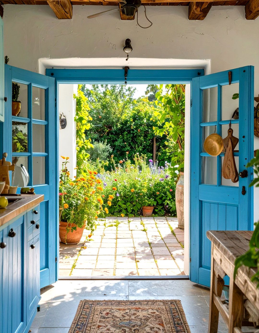 A Dutch Door - 30 small rustic kitchen ideas