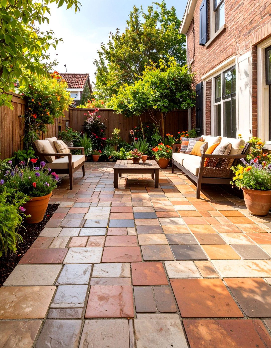 A Dutch Inspired Random Paver Layout - 30 backyard paver ideas