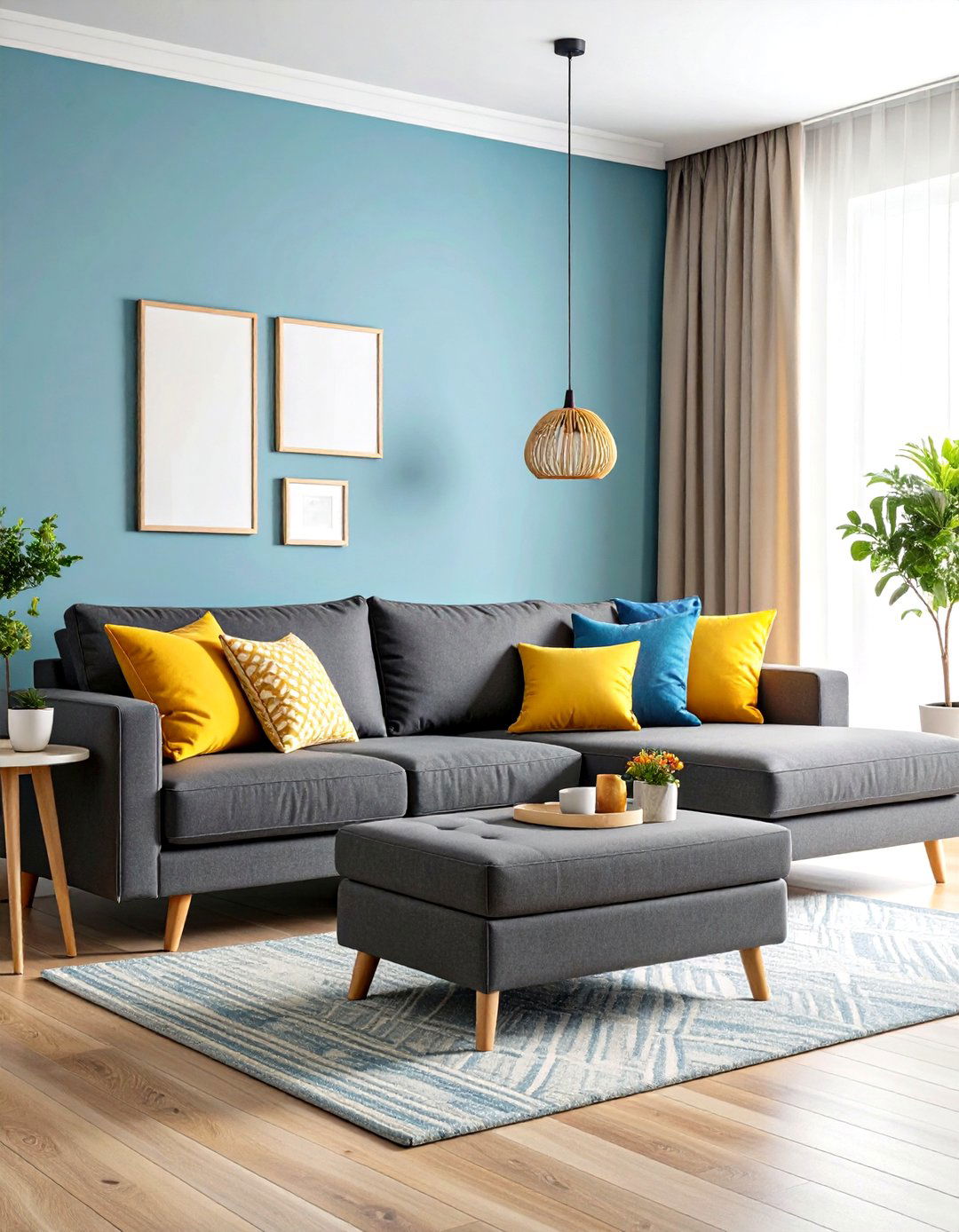 A Family Friendly Functional Space - 30 grey sofa living room ideas
