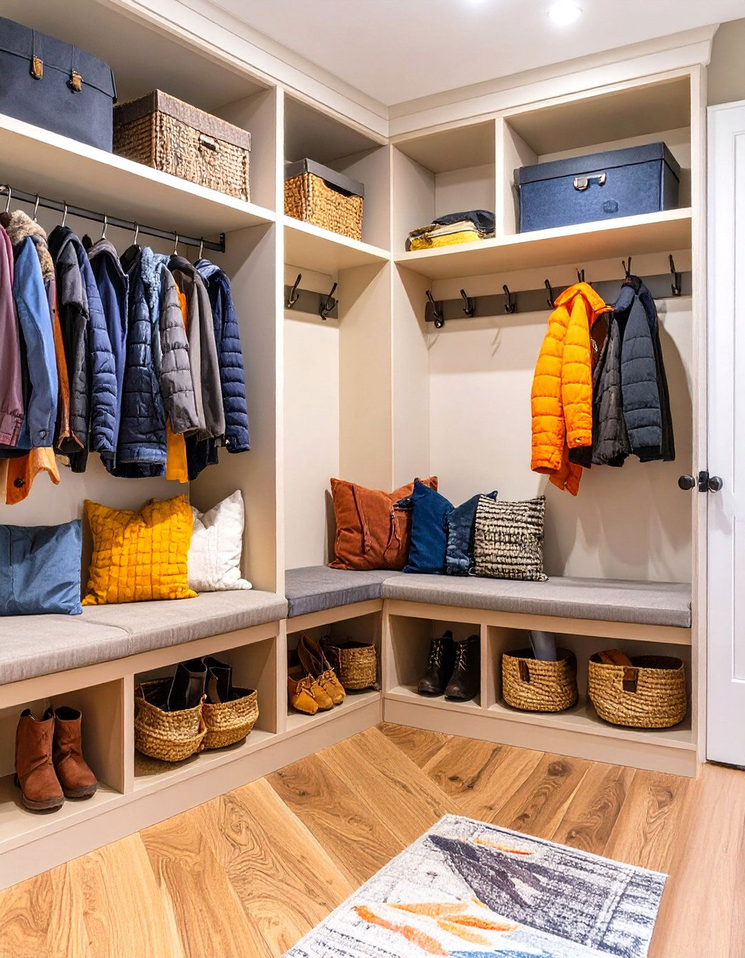 A Family Friendly Mudroom Closet - 30 closet layout ideas