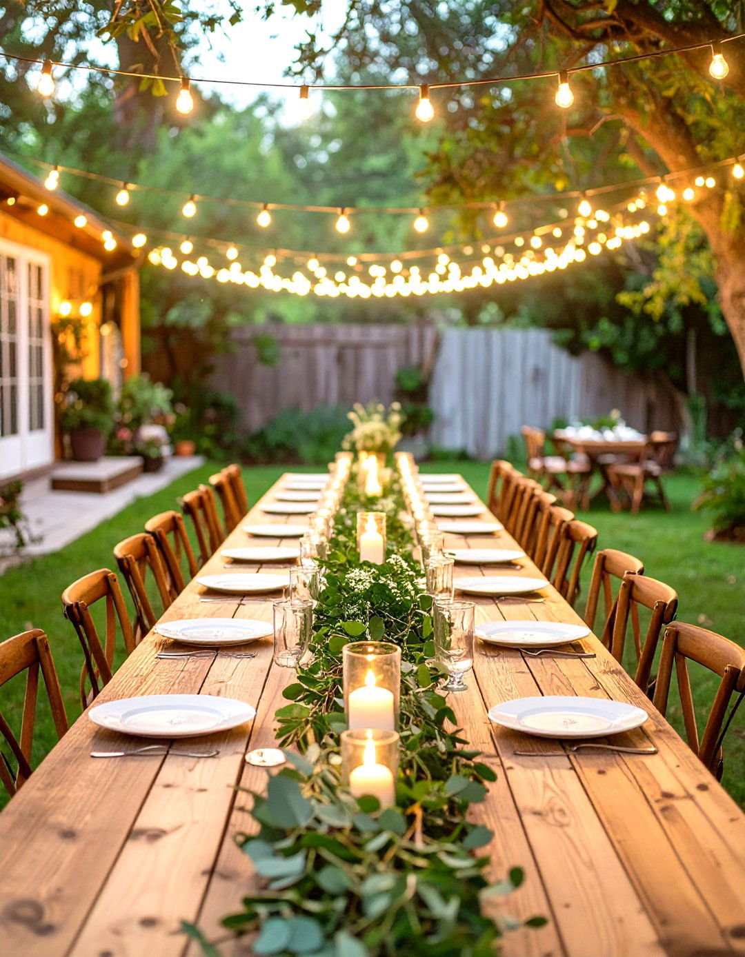A Family Style Seating Arrangement - 30 small backyard wedding ideas
