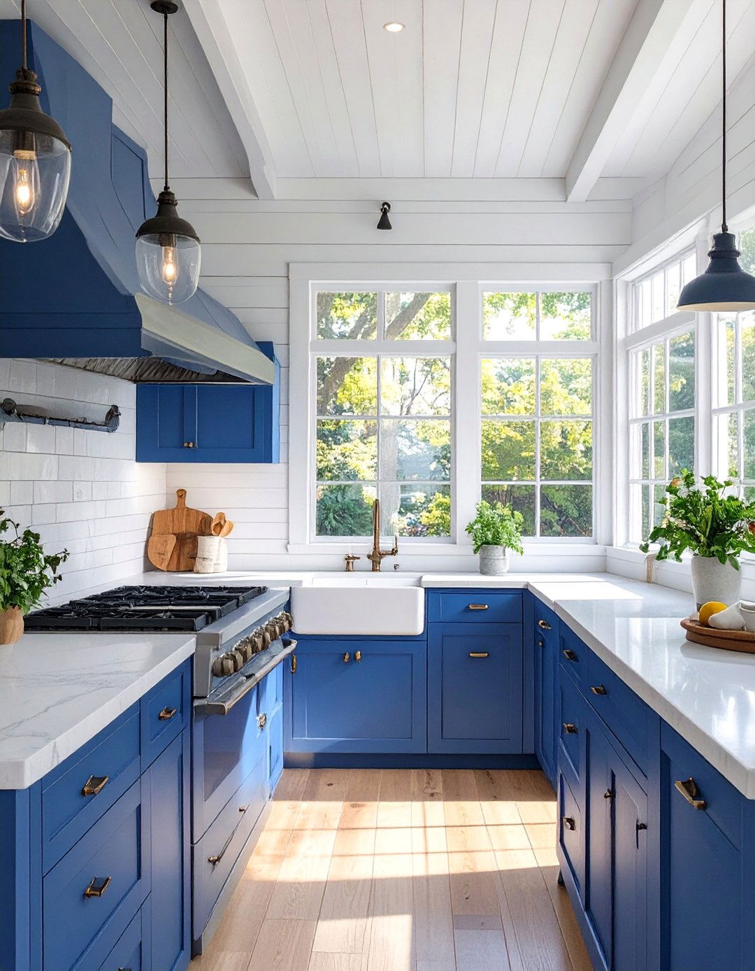 A Farmhouse Kitchen with Shiplap - 30 backsplash ideas for kitchen