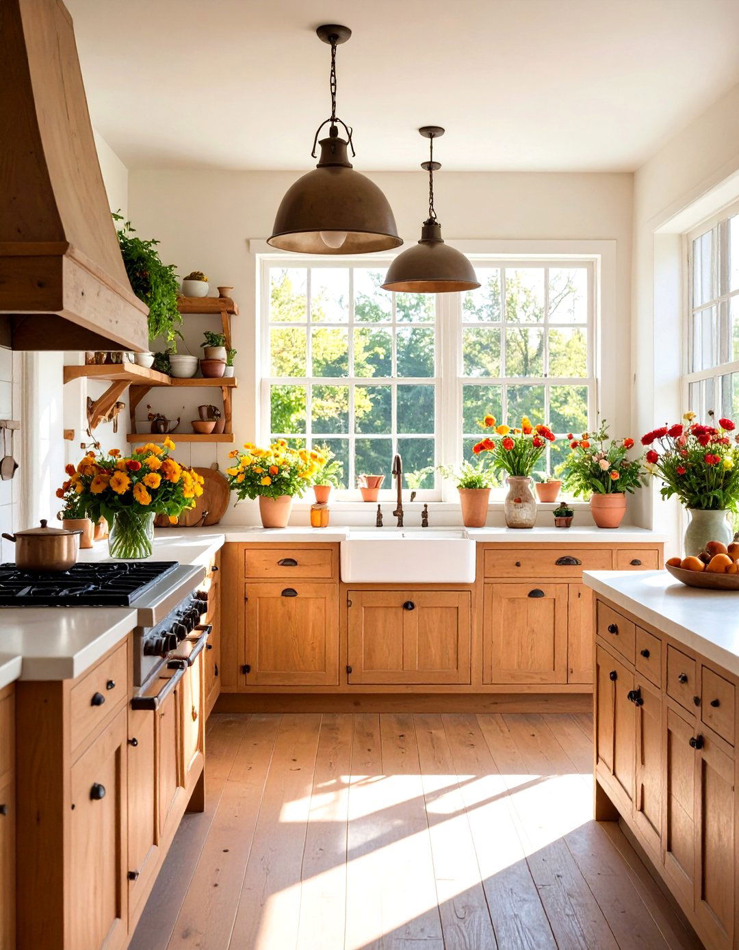 A Farmhouse Kitchen with a Butlers Pantry - 30 farmhouse country kitchen ideas