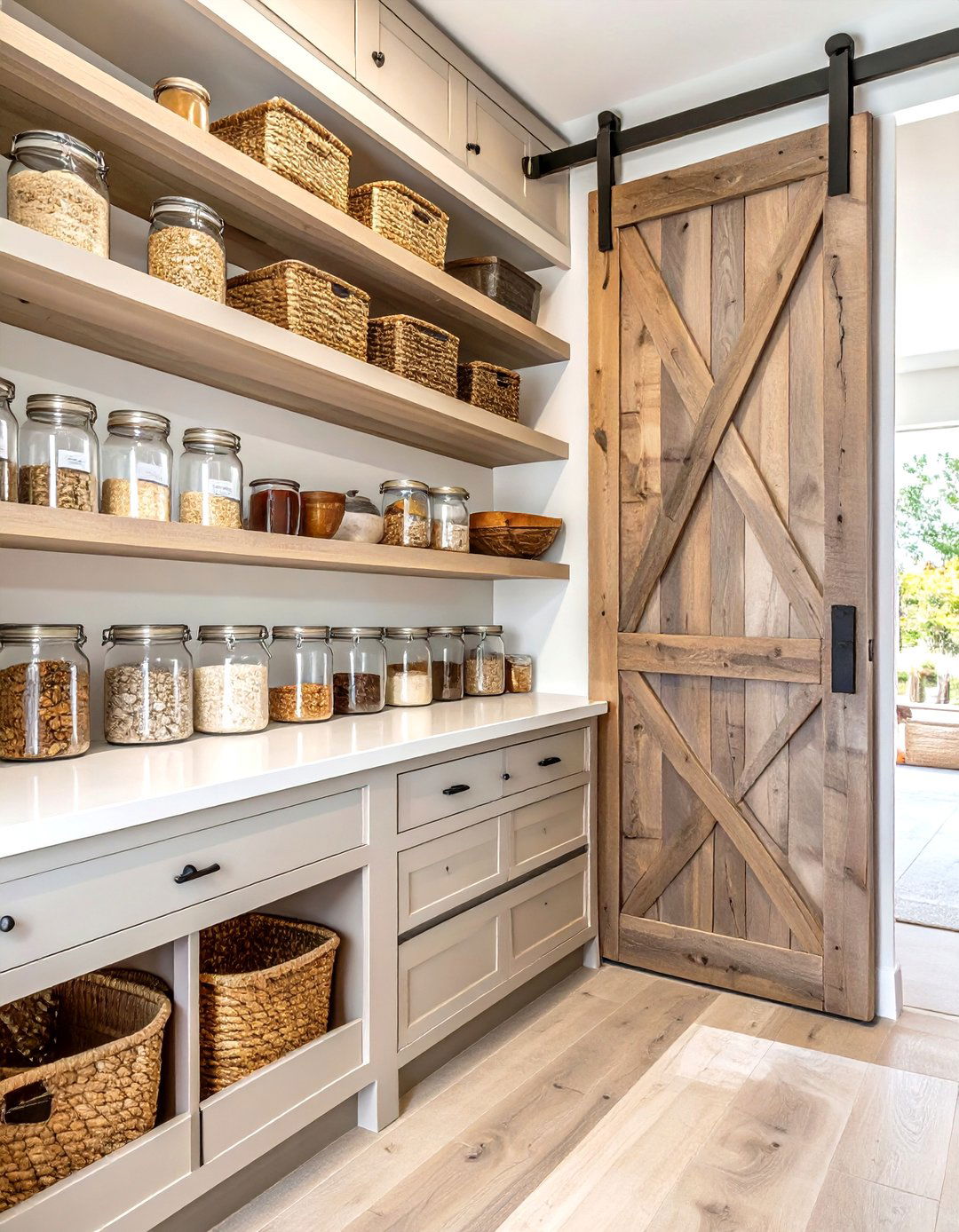 A Farmhouse Pantry with Smart Organization - 30 modern farm house design ideas