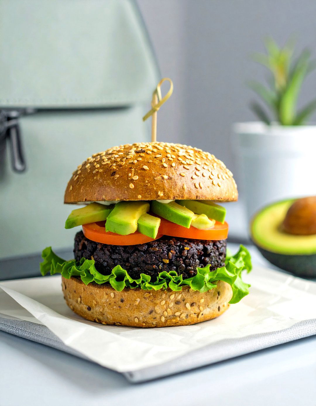 A Filling Black Bean Burger - 30 office lunch ideas