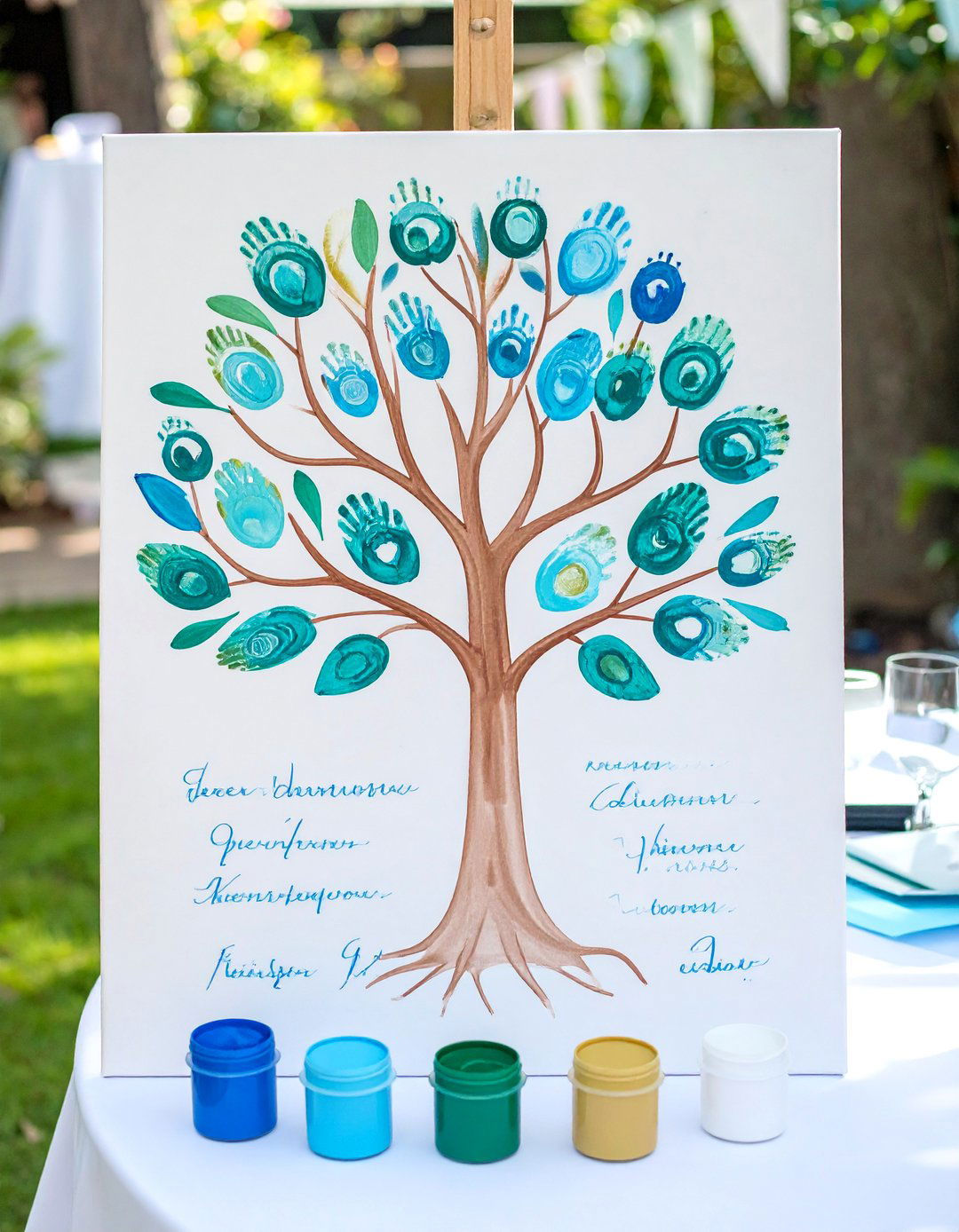 A Fingerprint Tree Guest Book - 30 baby shower guest book ideas