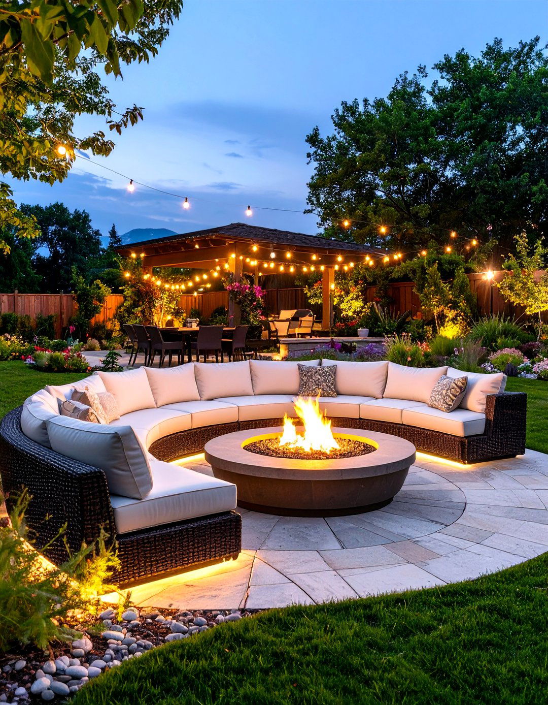 A Fire Pit Lounge Area - 30 landscape design and installation ideas