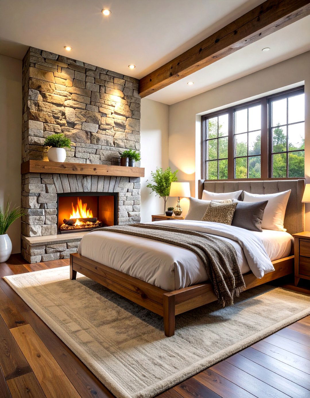 A Fireplace as a Romantic Focal Point - 30 romantic bedroom ideas