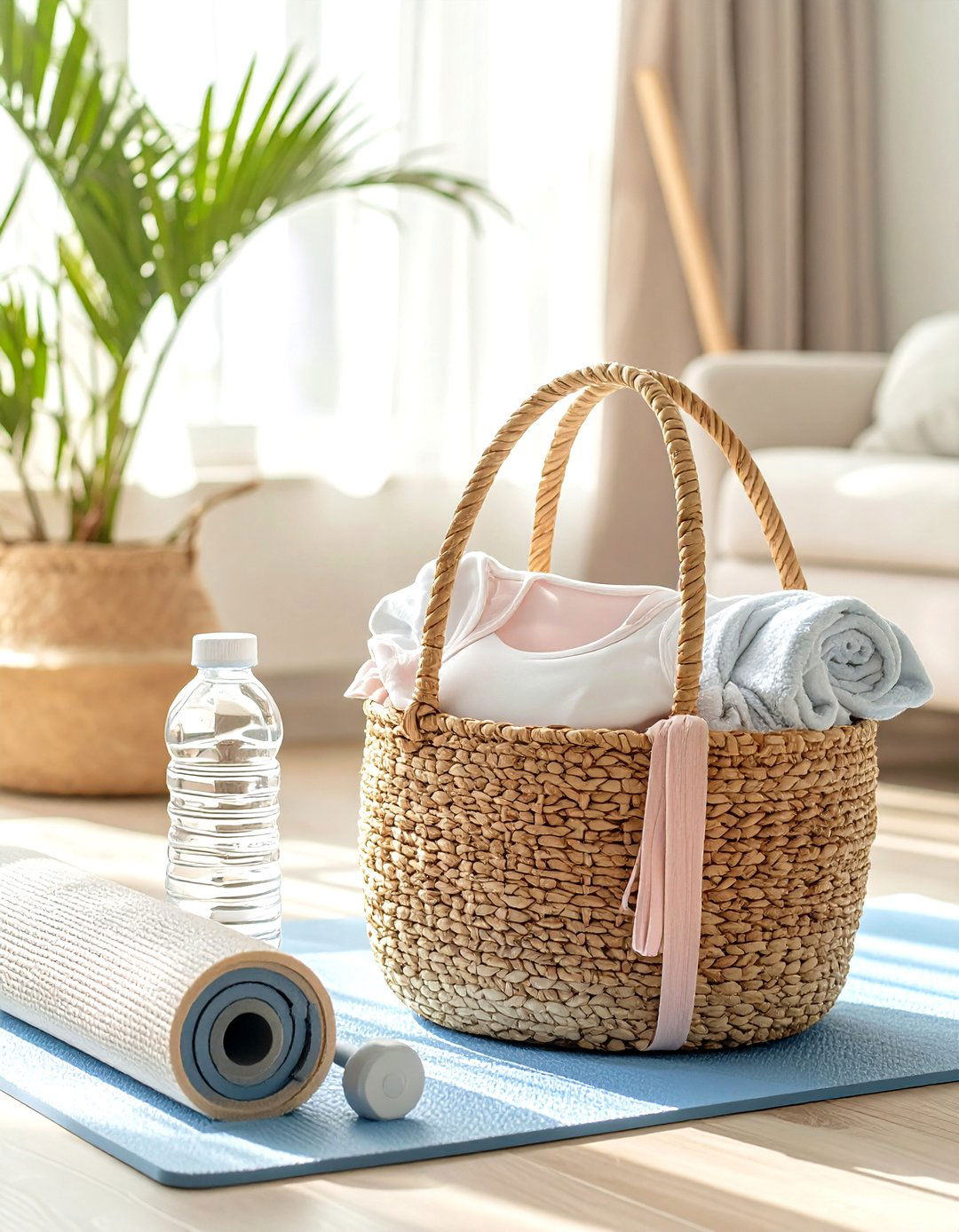 A Fitness for Mom and Baby Basket - 30 baby shower gift basket ideas