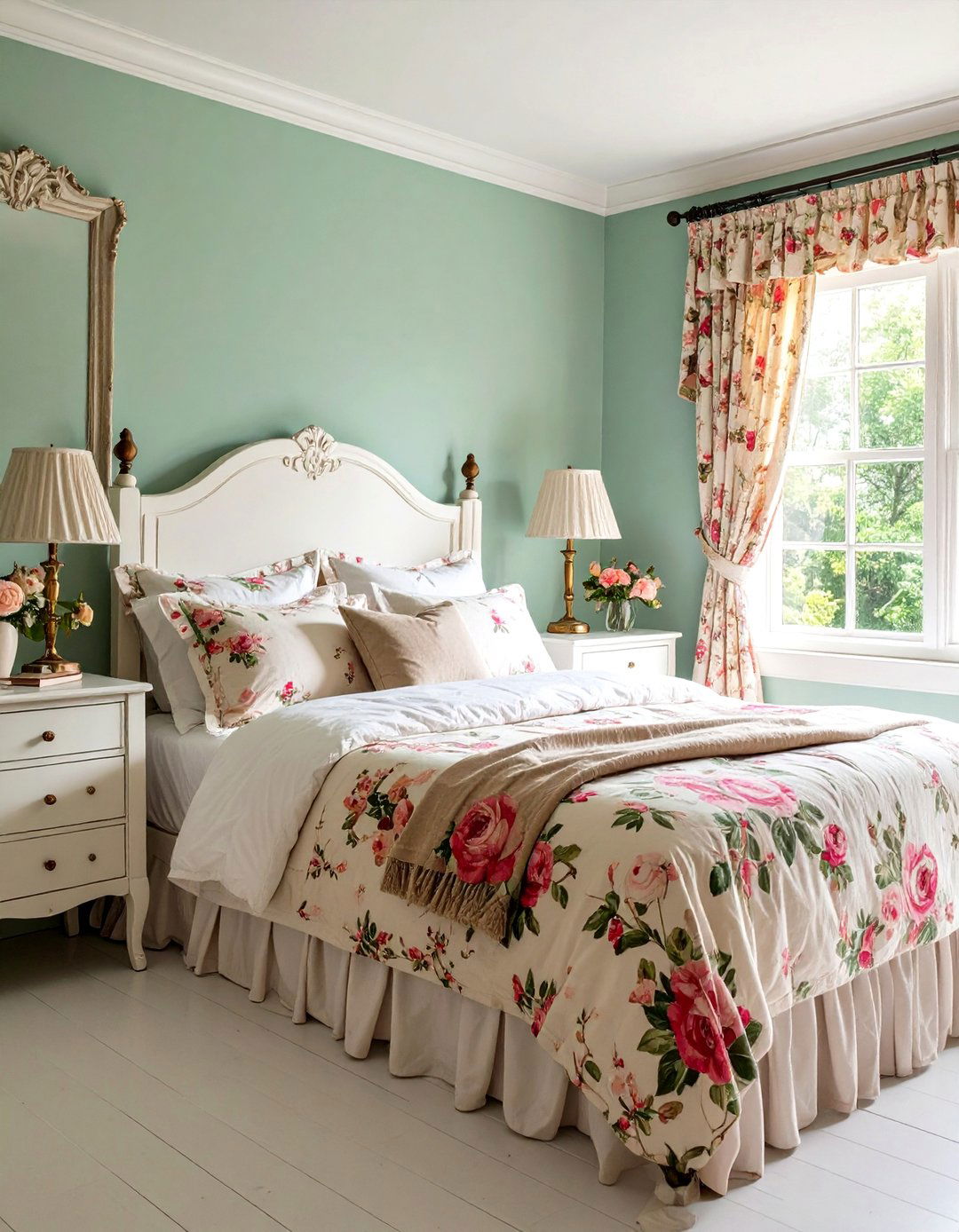 A Floral Chintz Dominated Bedroom - 30 1940s interior design ideas
