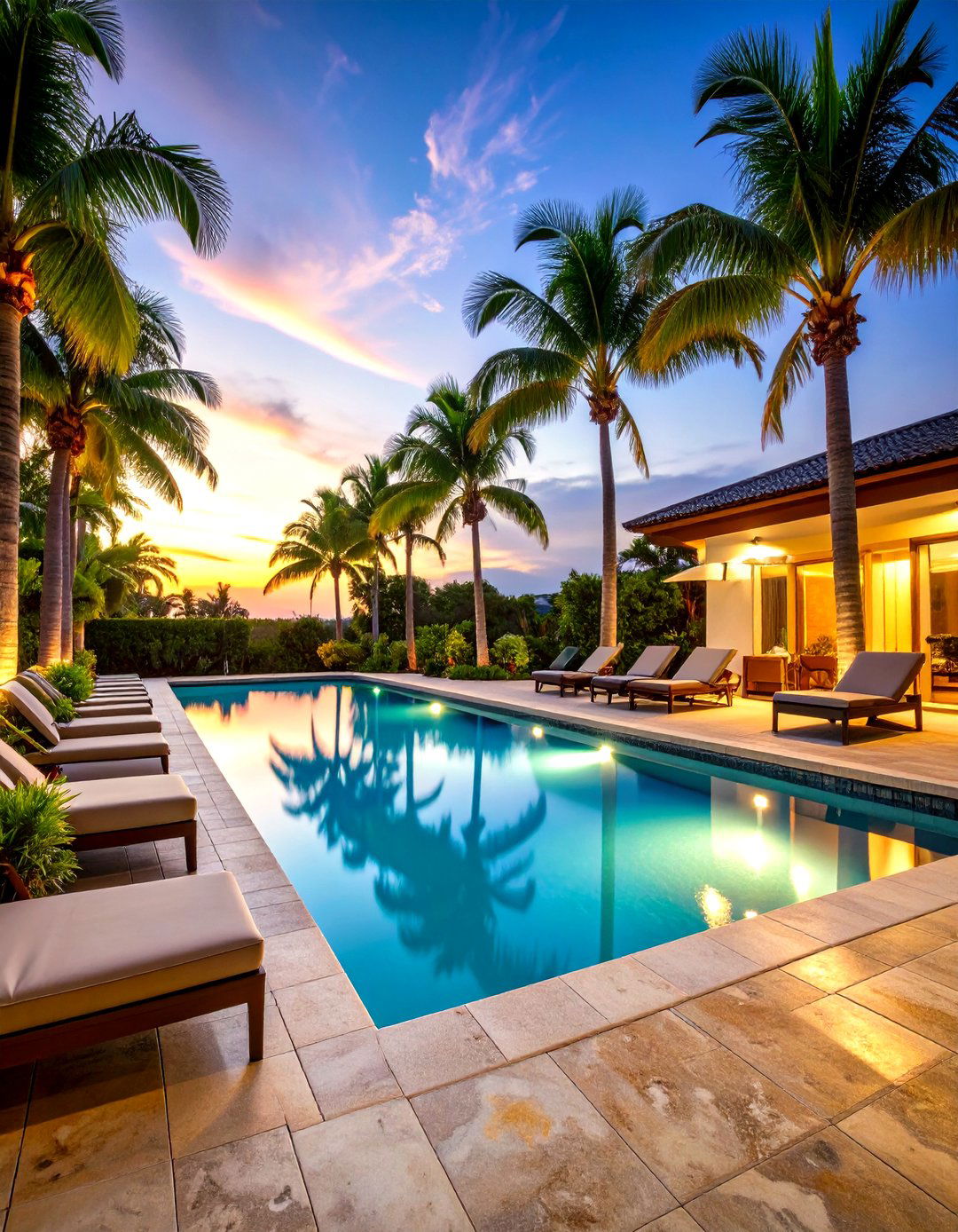 A Florida Landscape with a Poolside Resort Feel - 30 florida landscape ideas