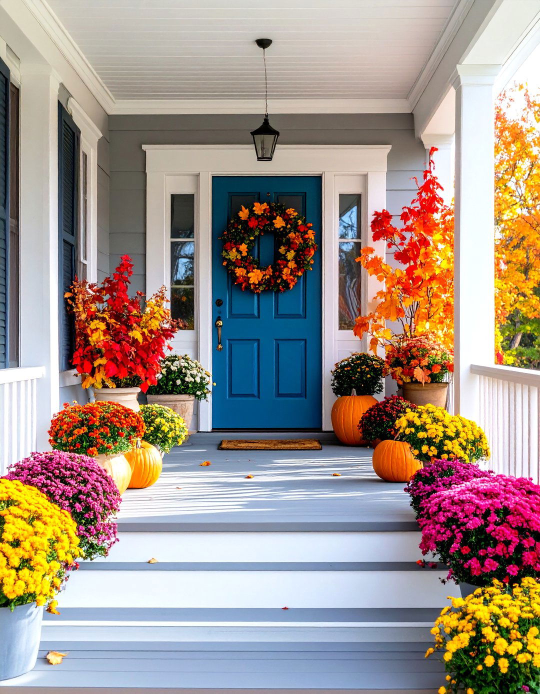 A Focus on Fall Foliage - 30 fall porch decor ideas