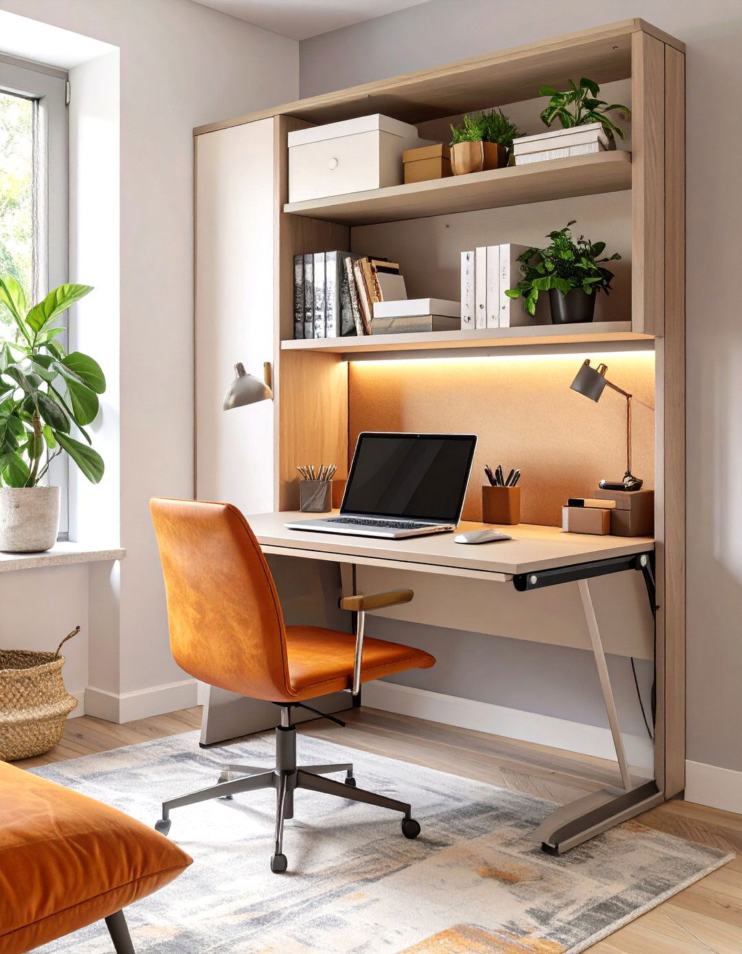 A Fold Down Desk for Versatile Spaces - 30 small office decor ideas for work