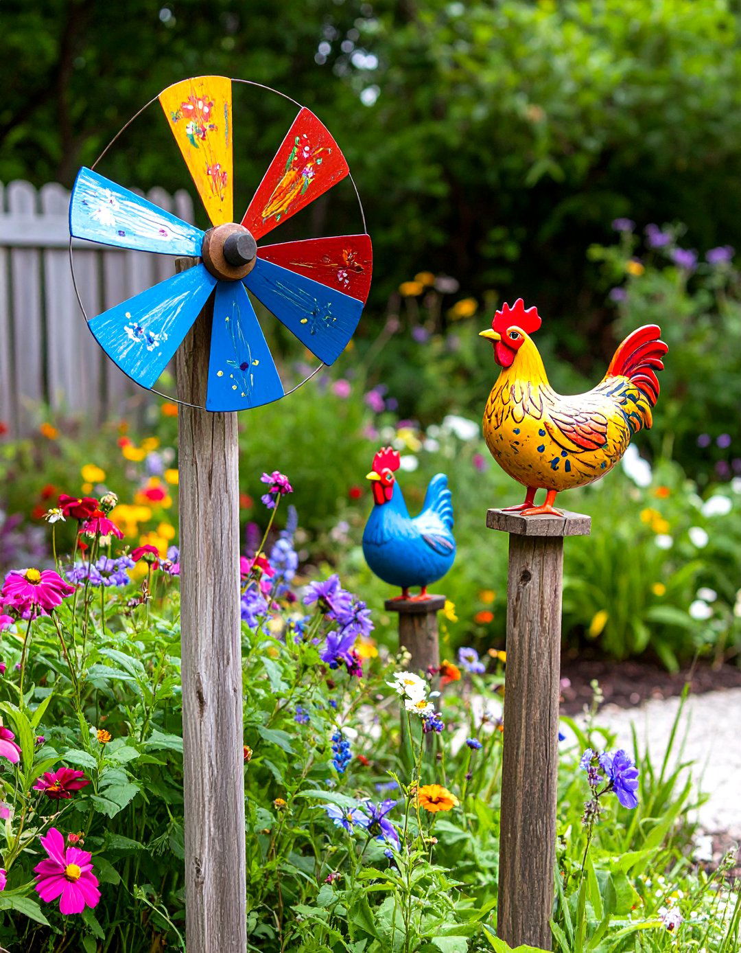 A Folk Art Inspired Garden - 30 garden art ideas