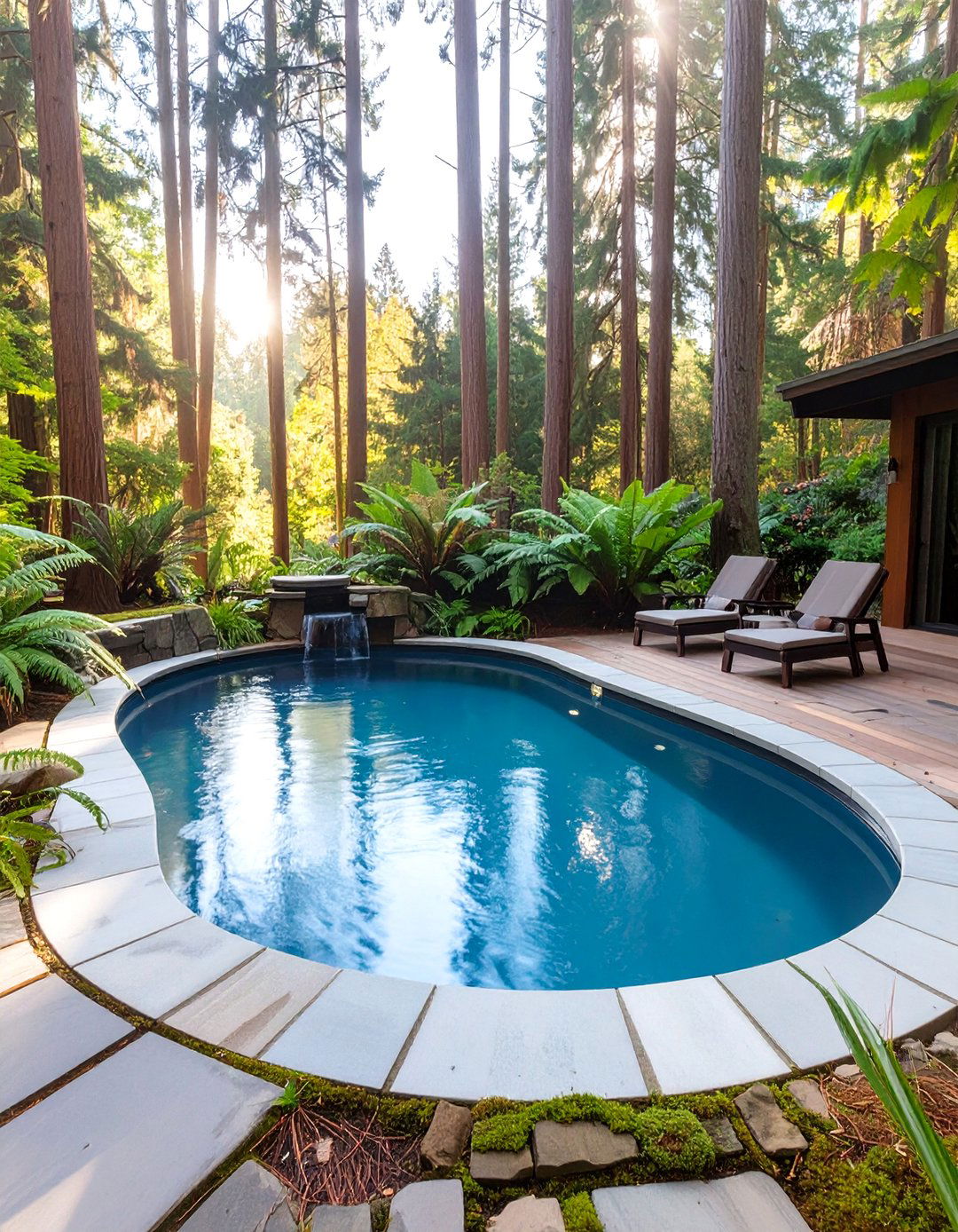 A Forest Clearing Woodland Pool - 30 backyard pool landscaping ideas
