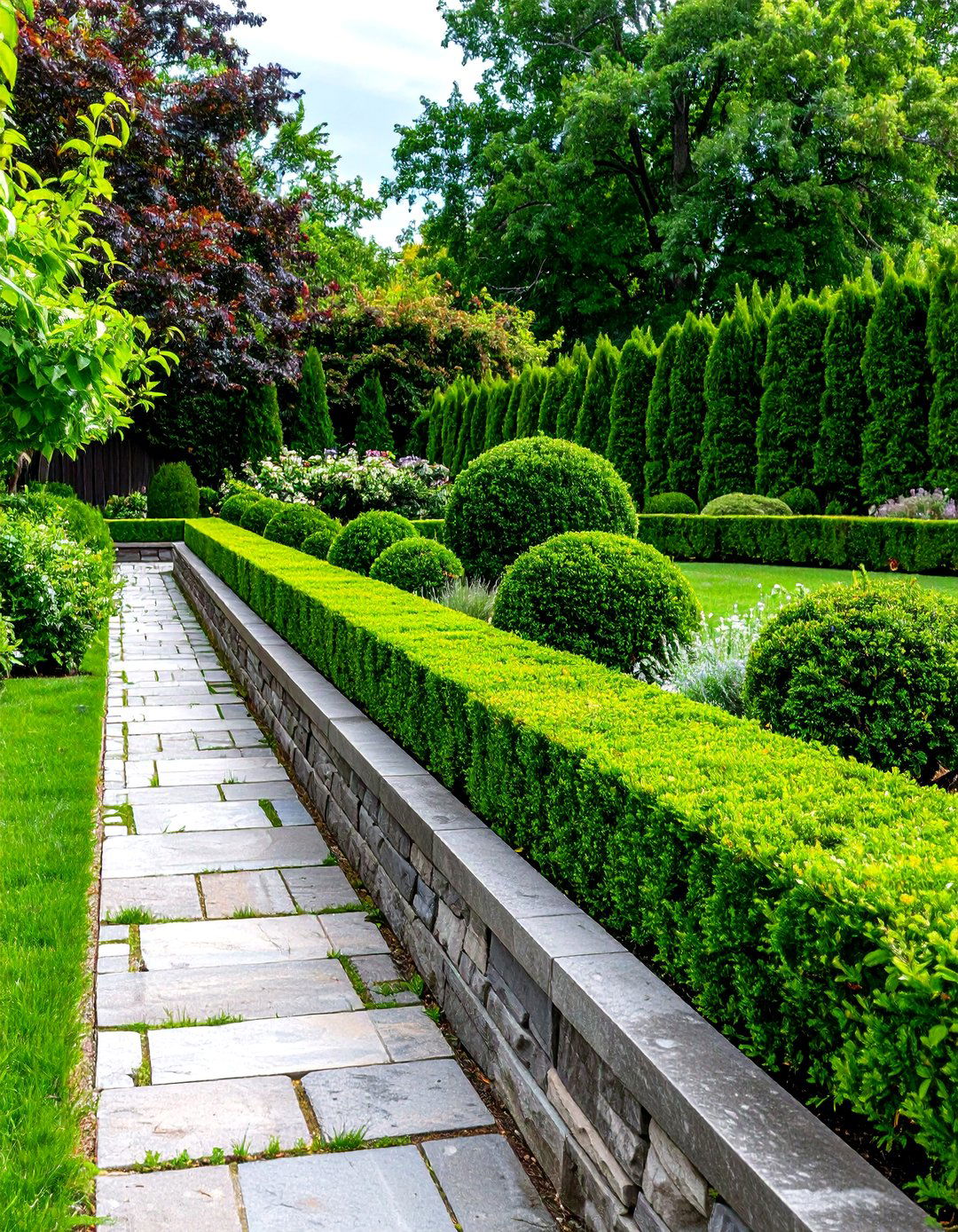 A Formal Boxwood Hedge Planter - 30 garden box ideas