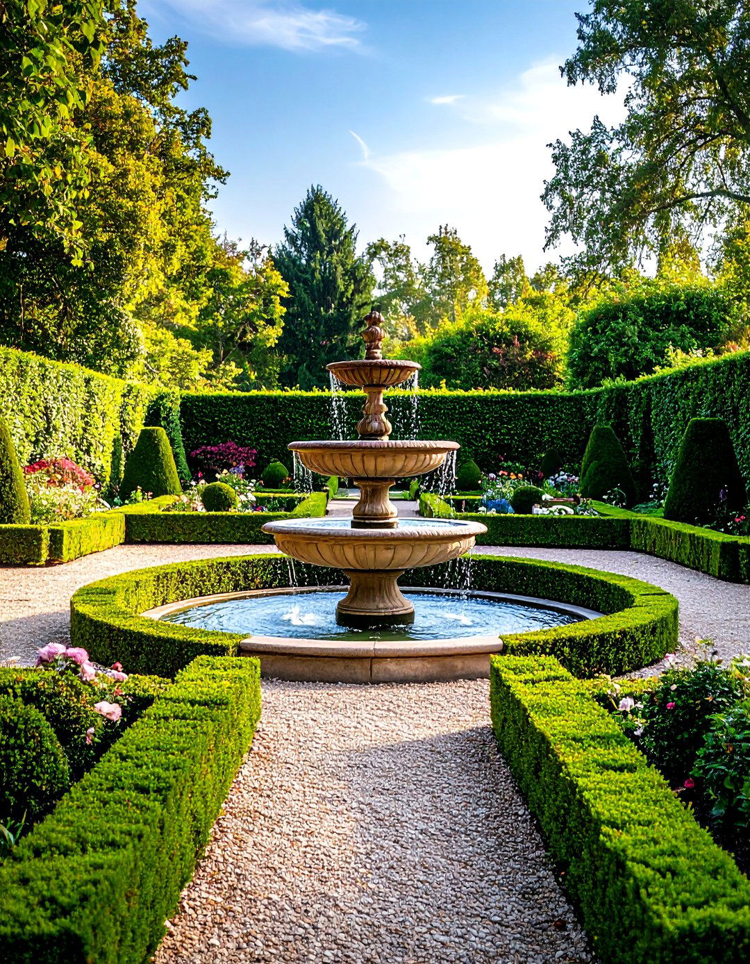 A Formal French Garden Backyard - 30 backyard decorating ideas