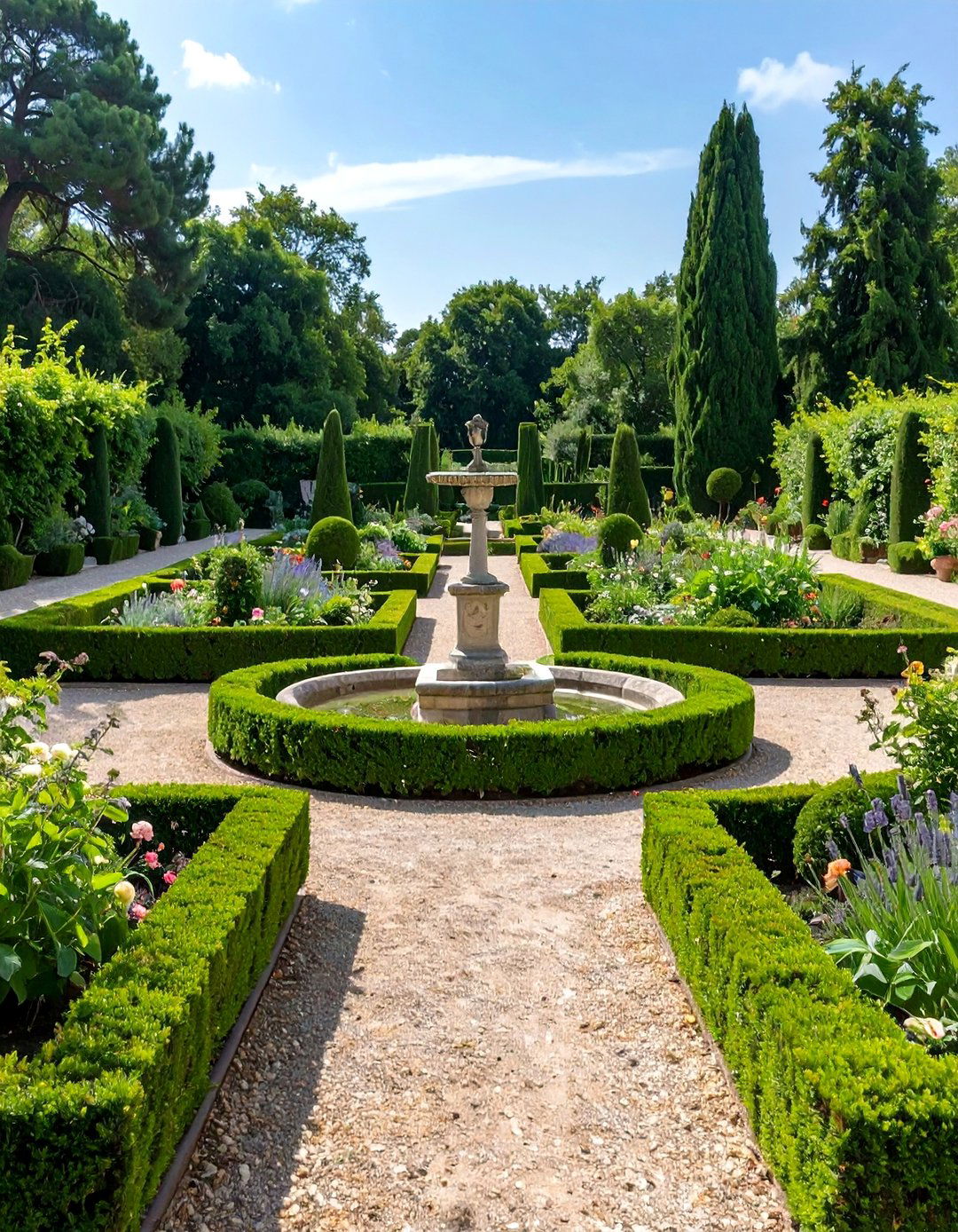 A Formal French Kitchen Garden Potager - 30 backyard vegetable garden ideas