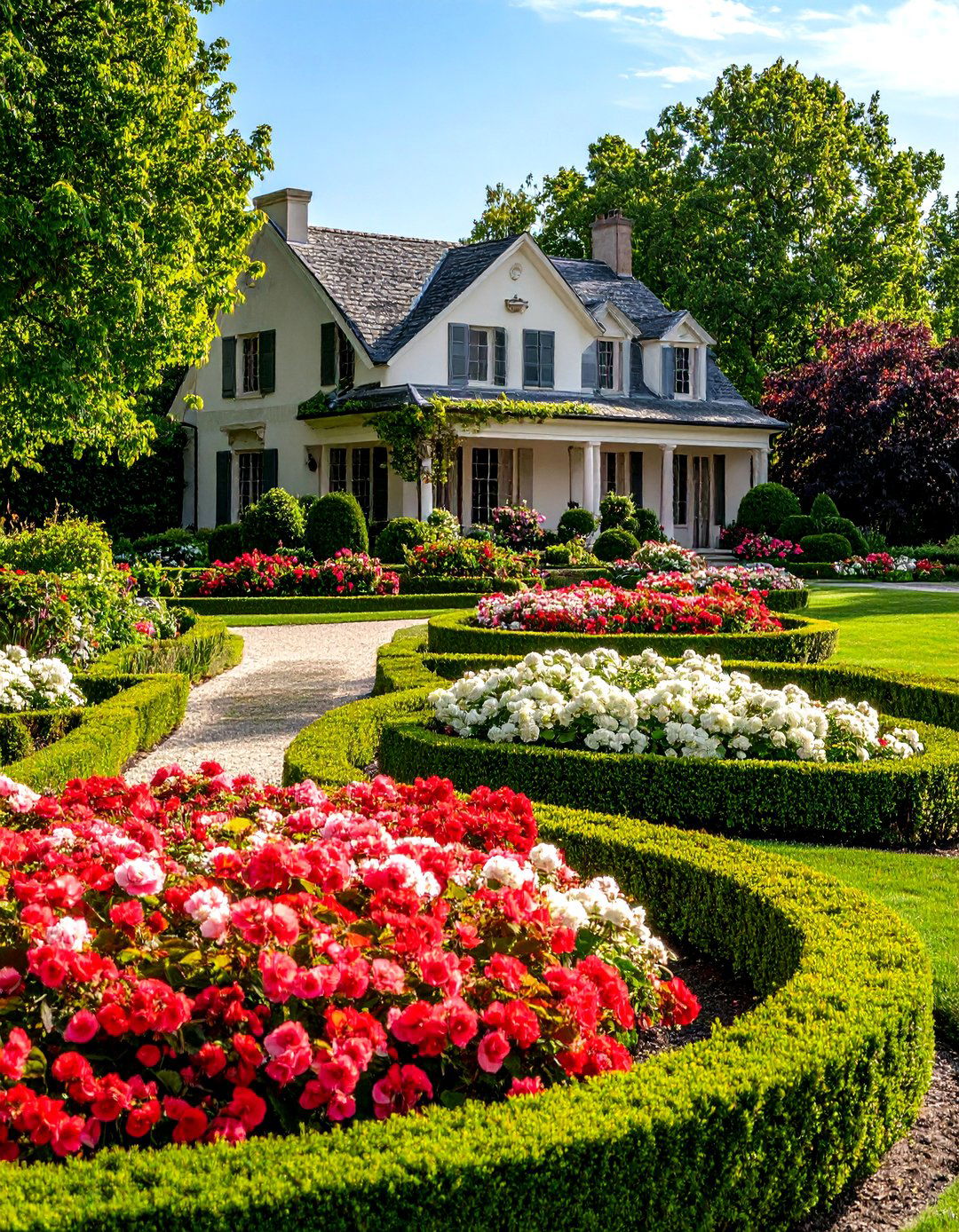 A Formal French Parterre Garden - 30 front house landscaping ideas
