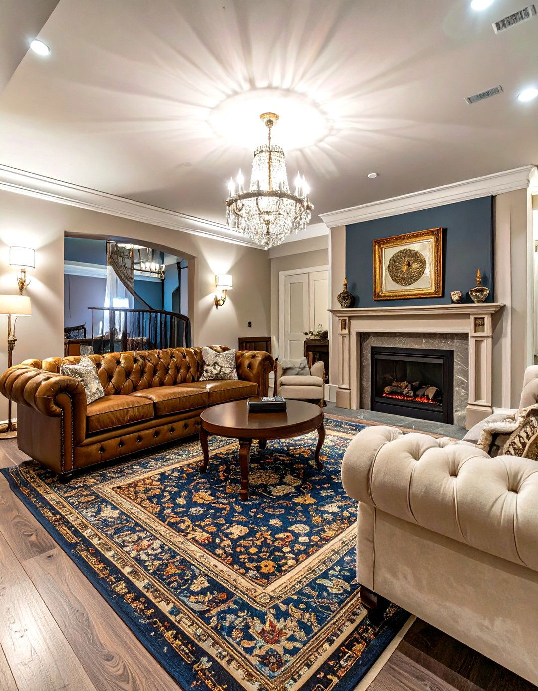 A Formal Second Living Room - 30 basement room ideas