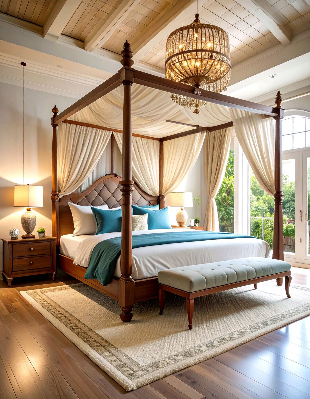 A Four Poster Bed Frame - 30 romantic bedroom ideas