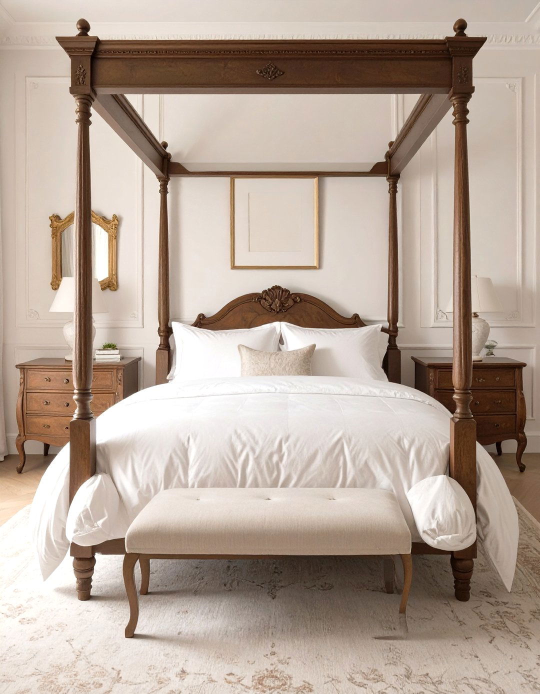 A Four Poster Bed as the Bedrooms Centerpiece - 30 old money interior design ideas