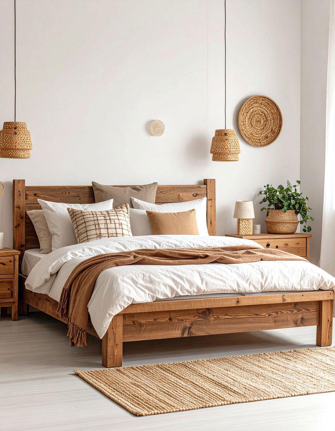 A Four Poster Bed with a Rustic Finish - 30 rustic farmhouse interior design ideas