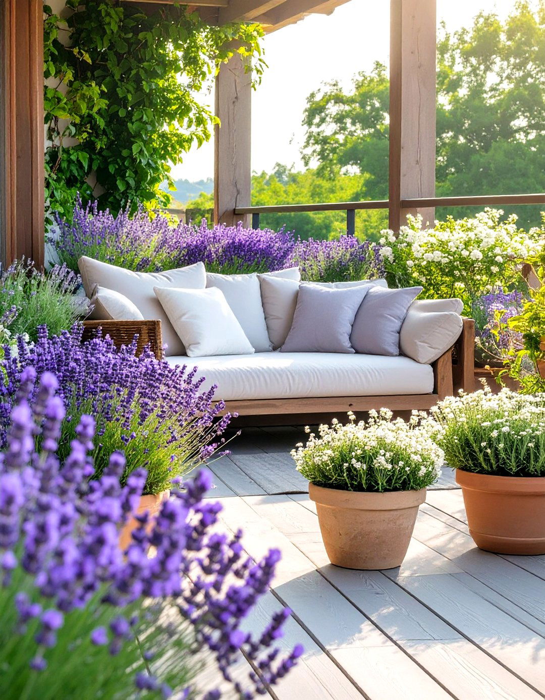 A Fragrant Aromatherapy Deck - 30 deck decorating ideas with plants