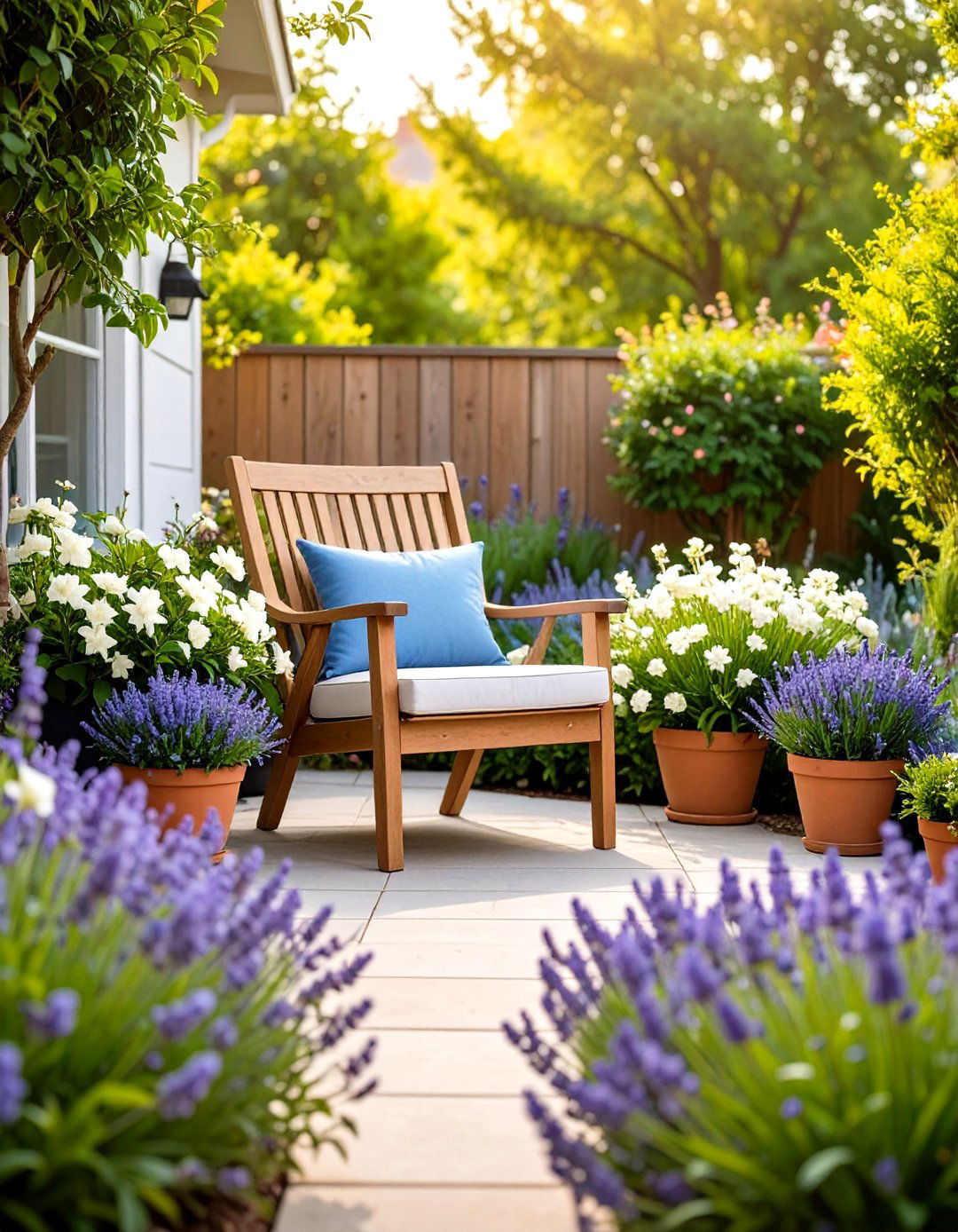 A Fragrant Flower Patio Garden - 30 patio garden ideas