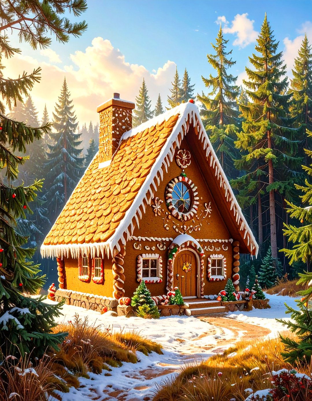 A Frame Cabin Gingerbread House - 30 gingerbread house design ideas