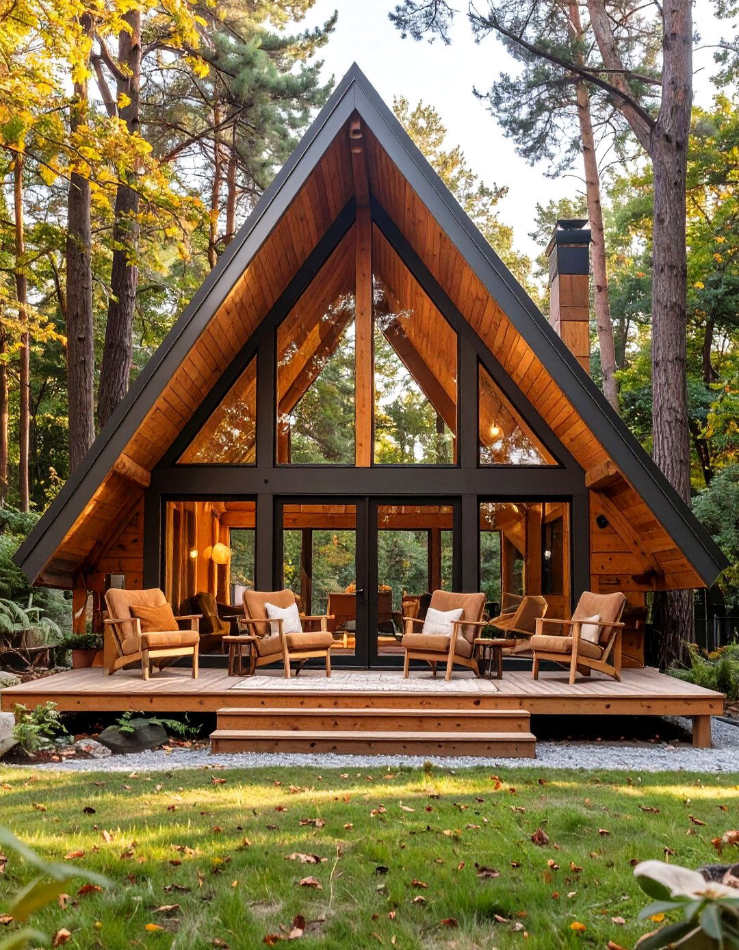 A Frame Cabin Pavilion - 30 backyard pavilion ideas