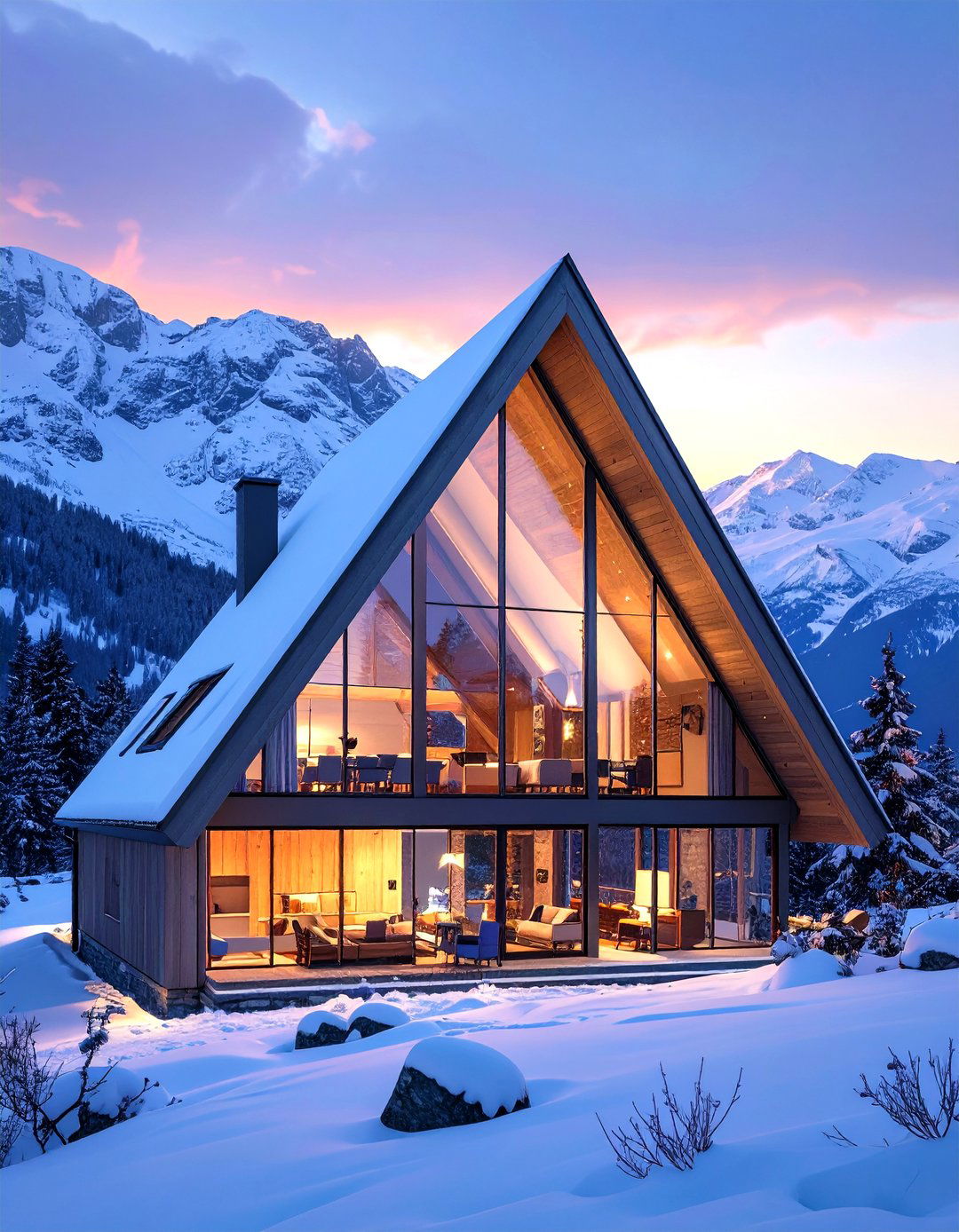 A Frame Roof Design - 30 scandinavian house design ideas