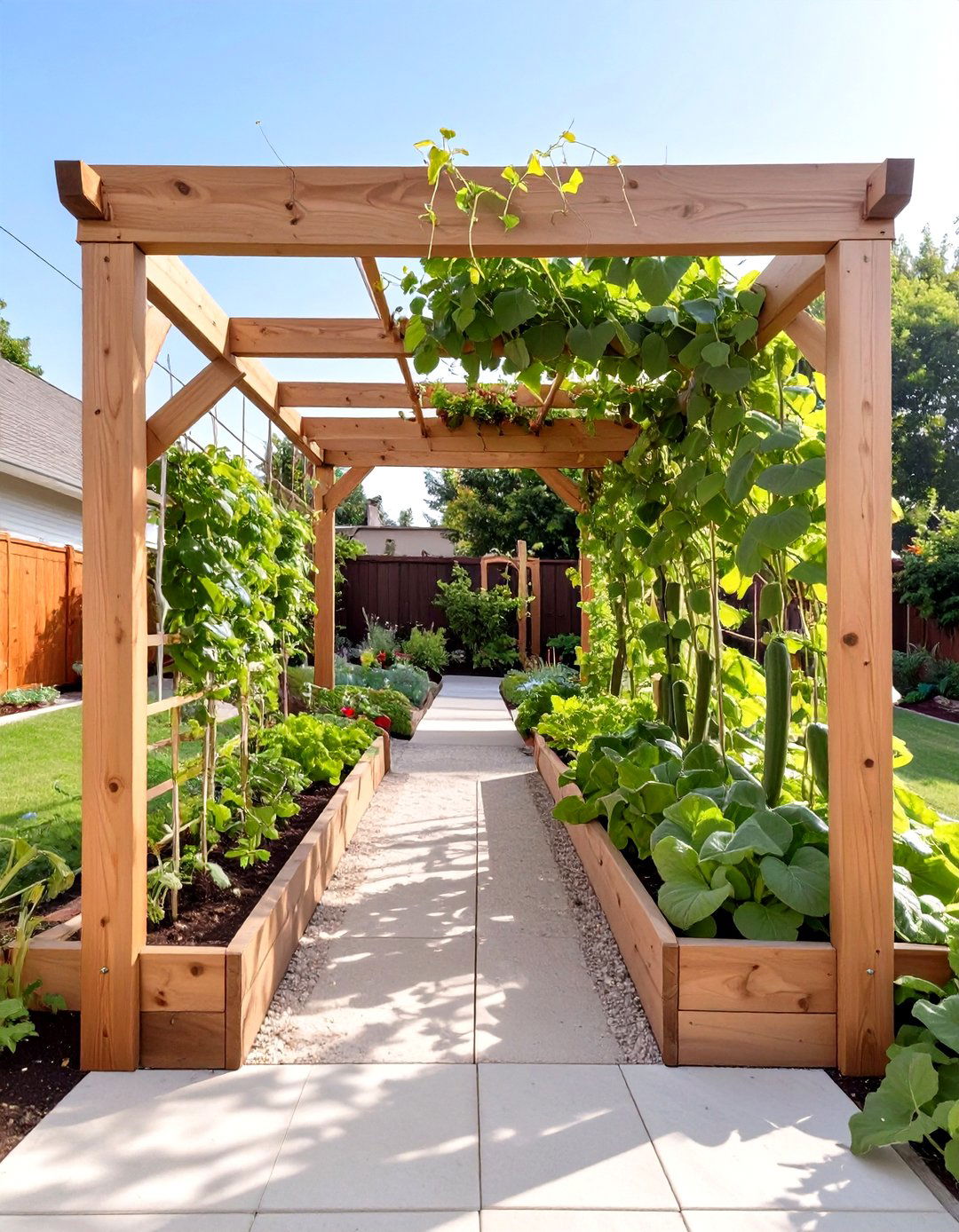 A Frame Trellis Vegetable Garden - 30 vegetable garden design ideas