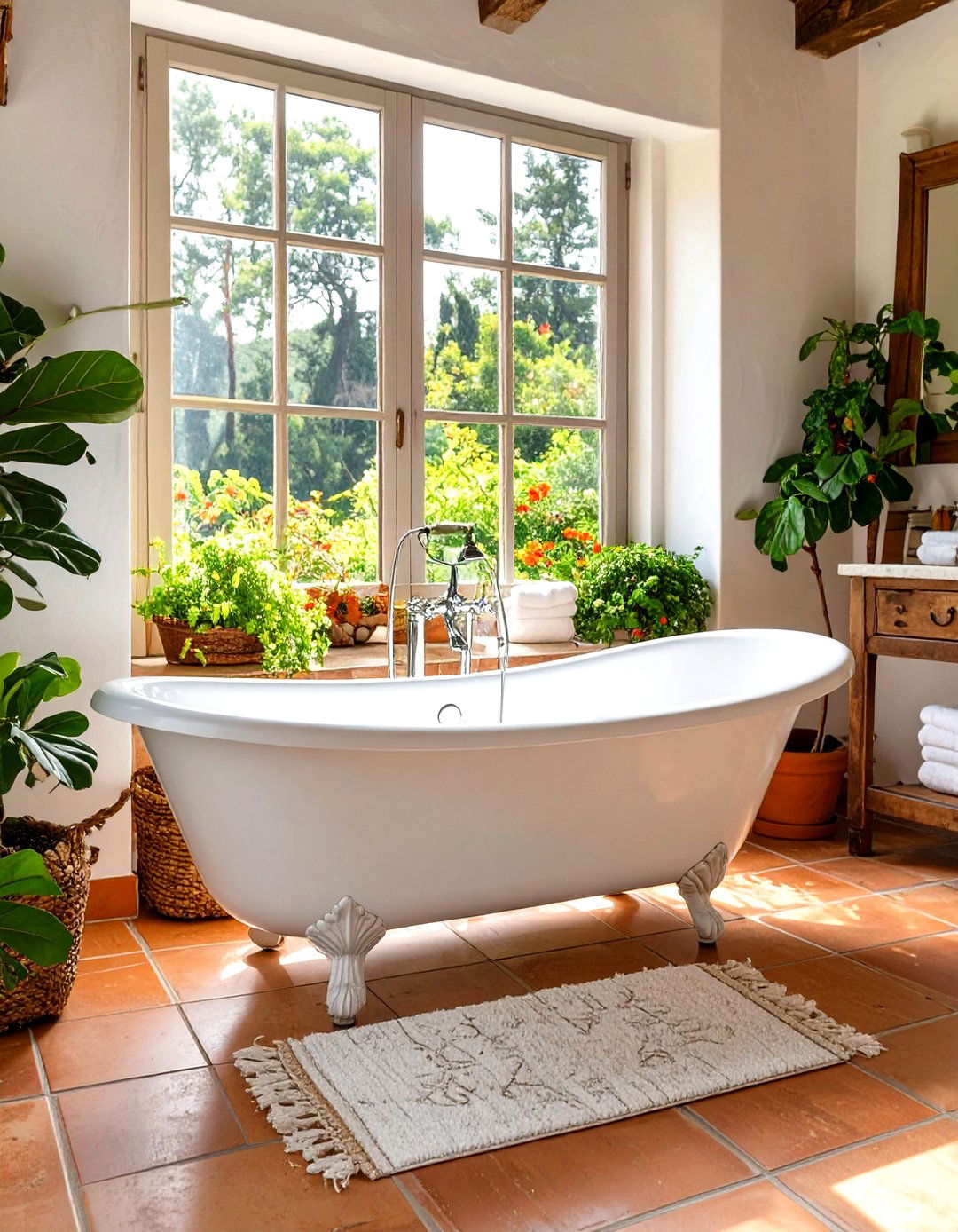 A Freestanding Bathtub - 30 tuscan interior design ideas