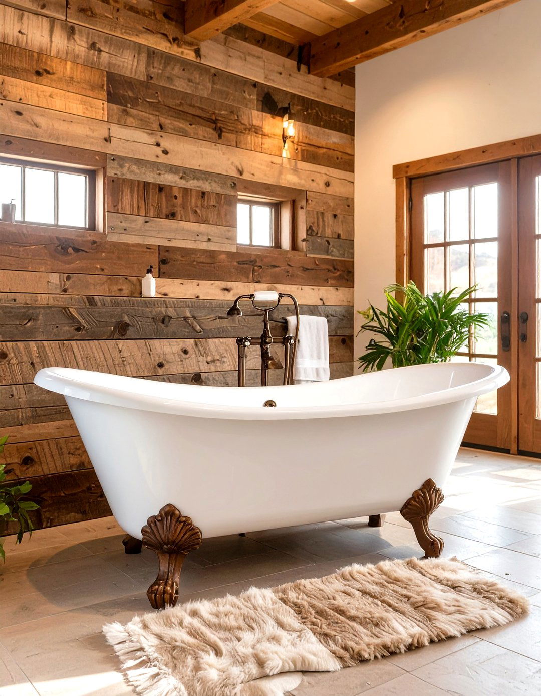 A Freestanding Bathtub in a Western Bathroom - 30 western bathroom ideas