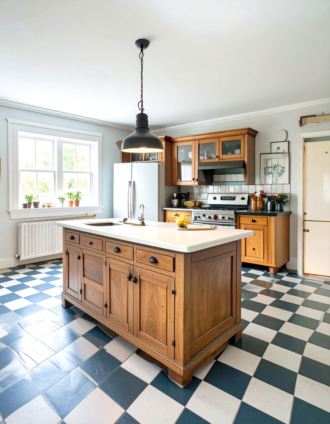 A Freestanding Hoosier Cabinet - 30 unfitted kitchen ideas