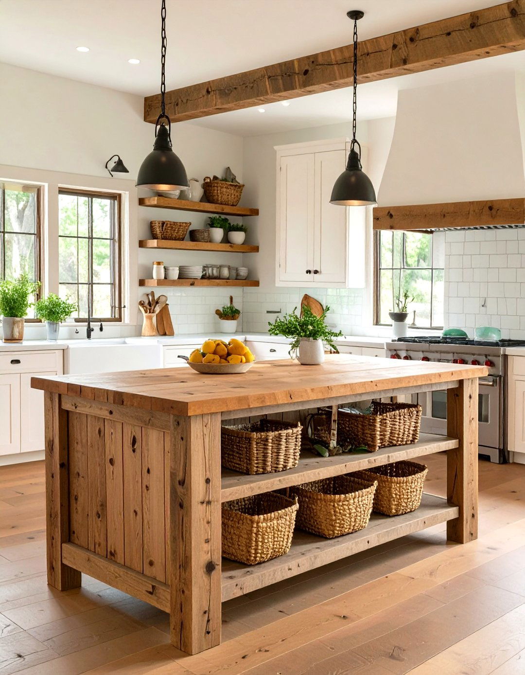 A Freestanding Kitchen Island - 30 what is country interior design ideas