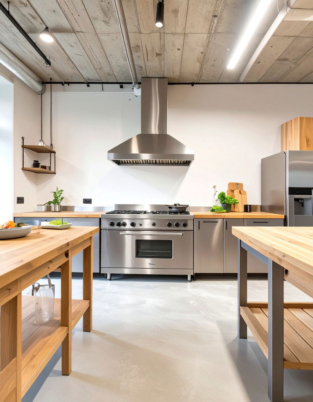 A Freestanding Range with Open Sides - 30 unfitted kitchen ideas