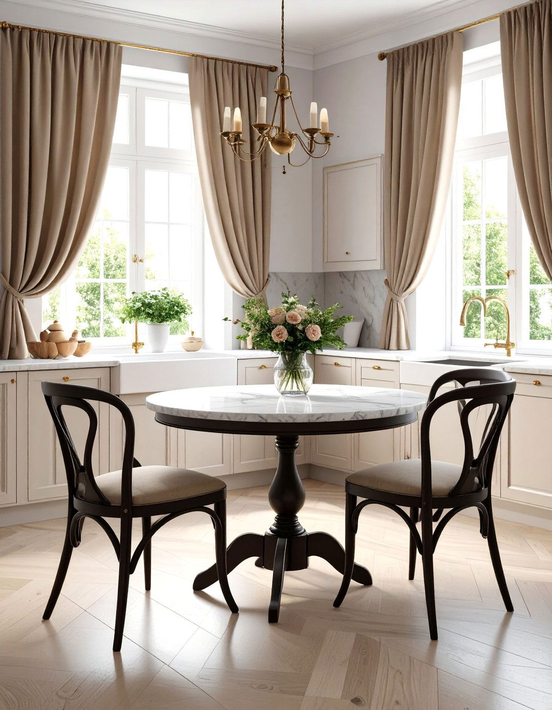 A French Bistro Inspired Kitchen Corner - 30 eat in kitchen ideas