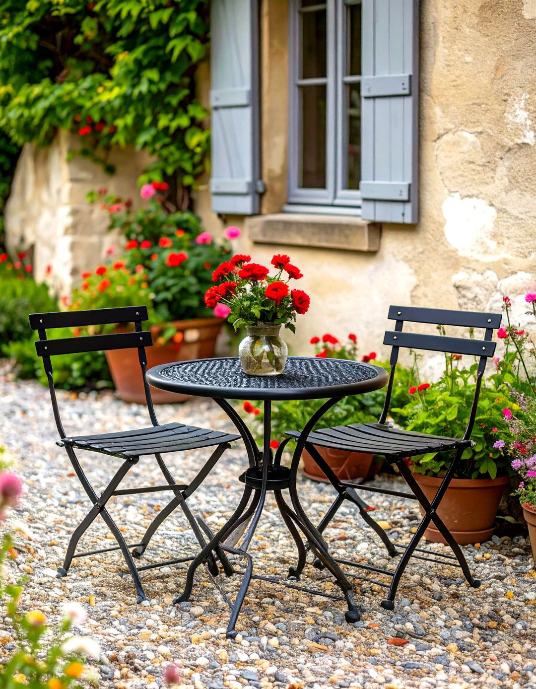 A French Country Bistro Corner - 30 outdoor  decorating ideas