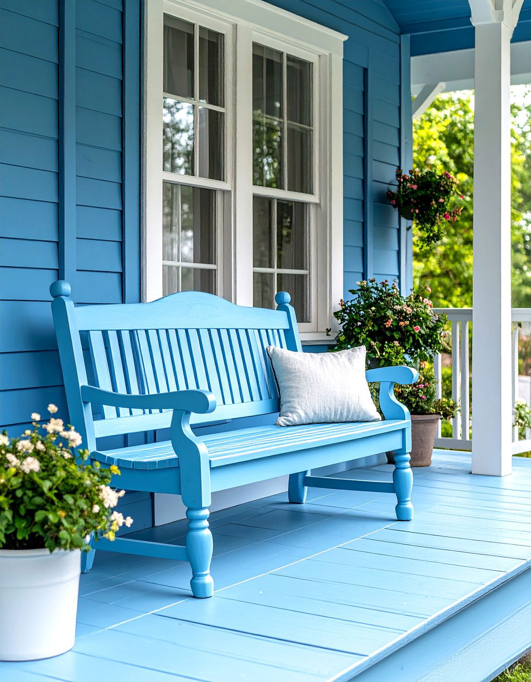 30 Cozy Front Porch Bench Ideas for Your Entryway - We Love Home Blog