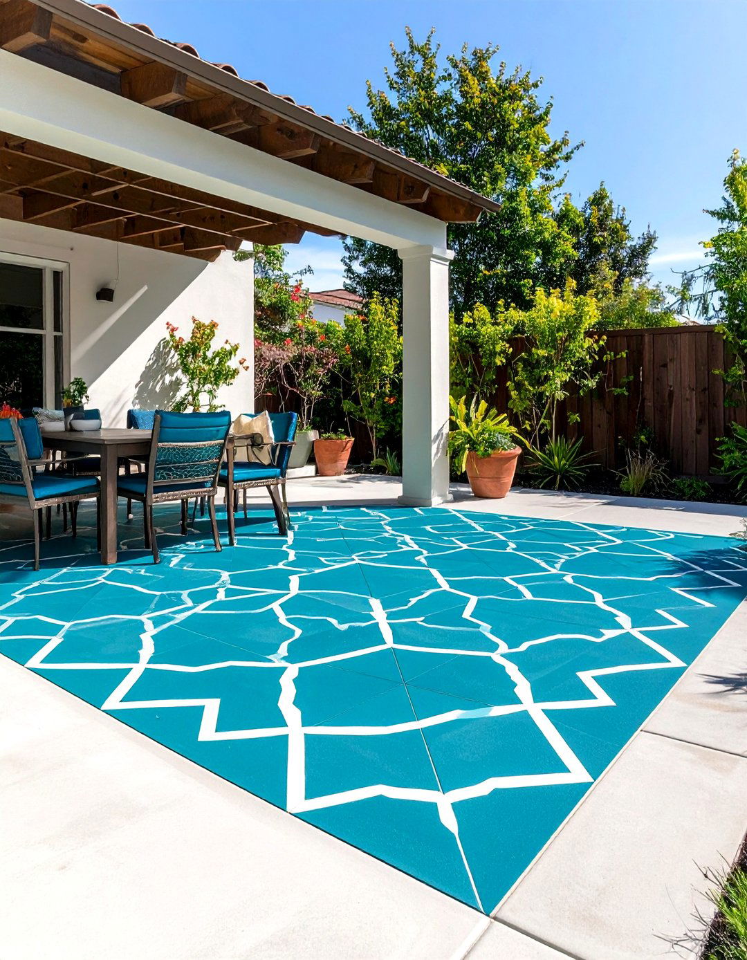 A Fresh Coat of Paint on a Budget Patio - 30 patio ideas on a budget