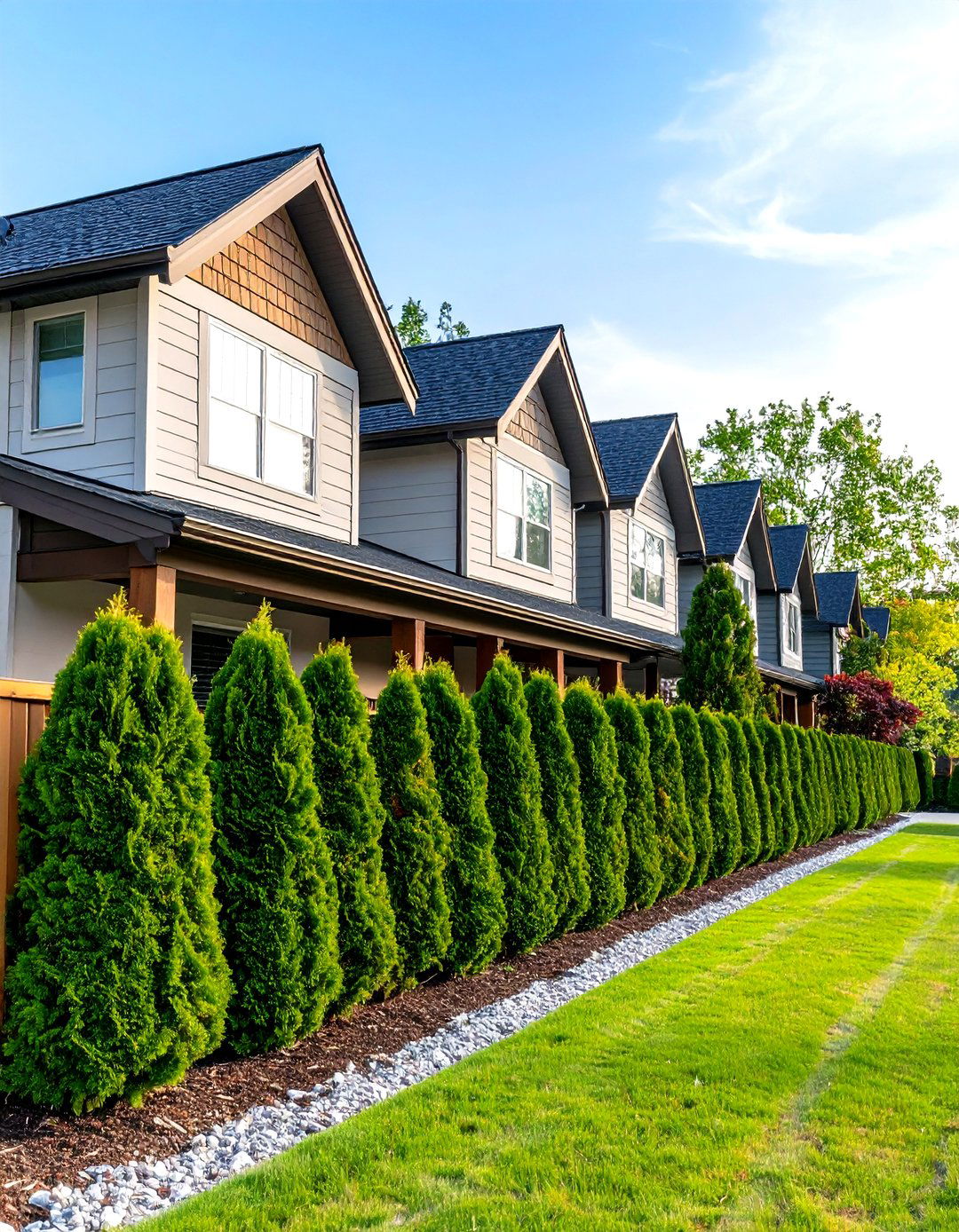 A Front Yard with a Privacy Hedge - 30 landscaping ideas for front yard