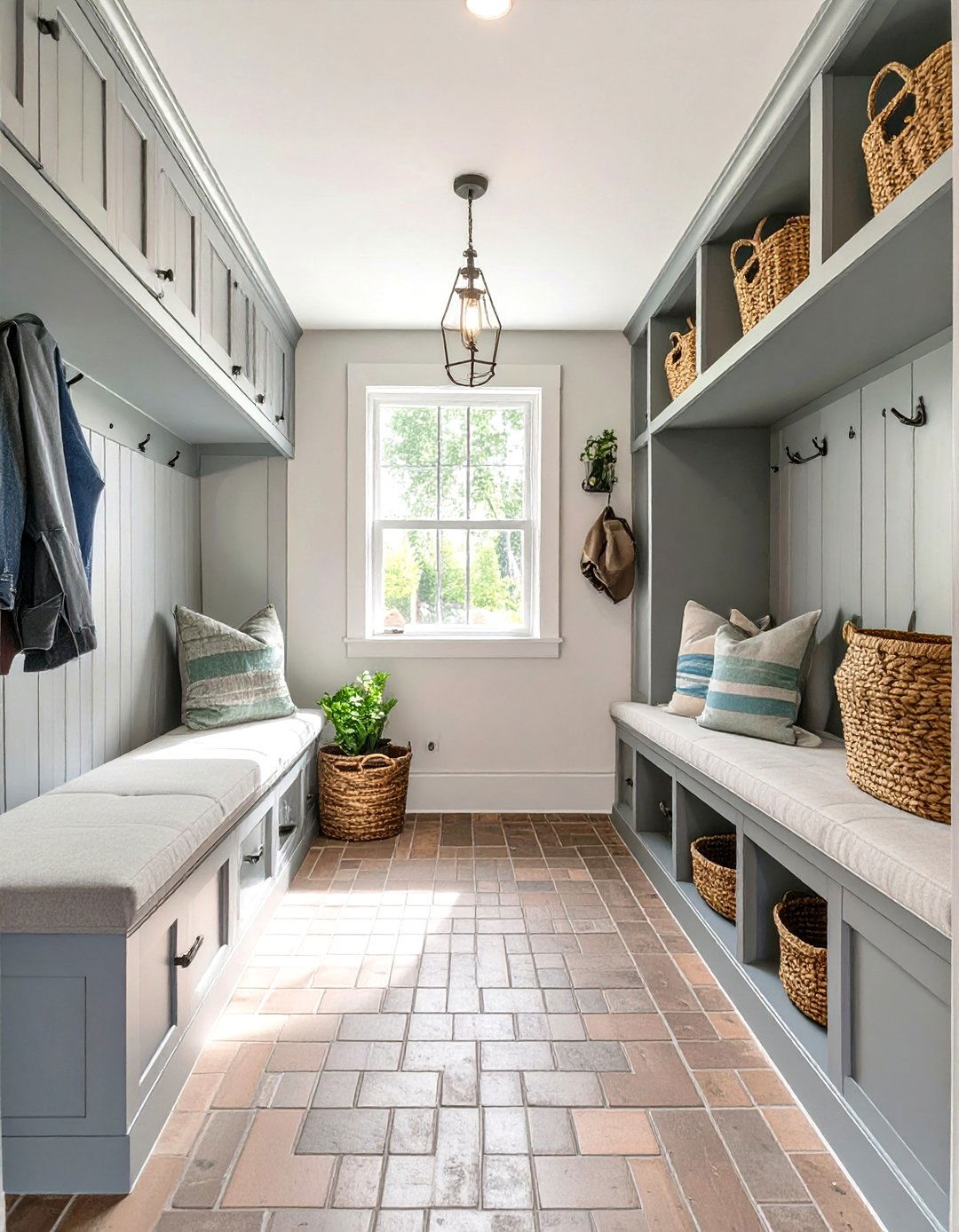 A Functional Farmhouse Mudroom - 30 modern farm house design ideas
