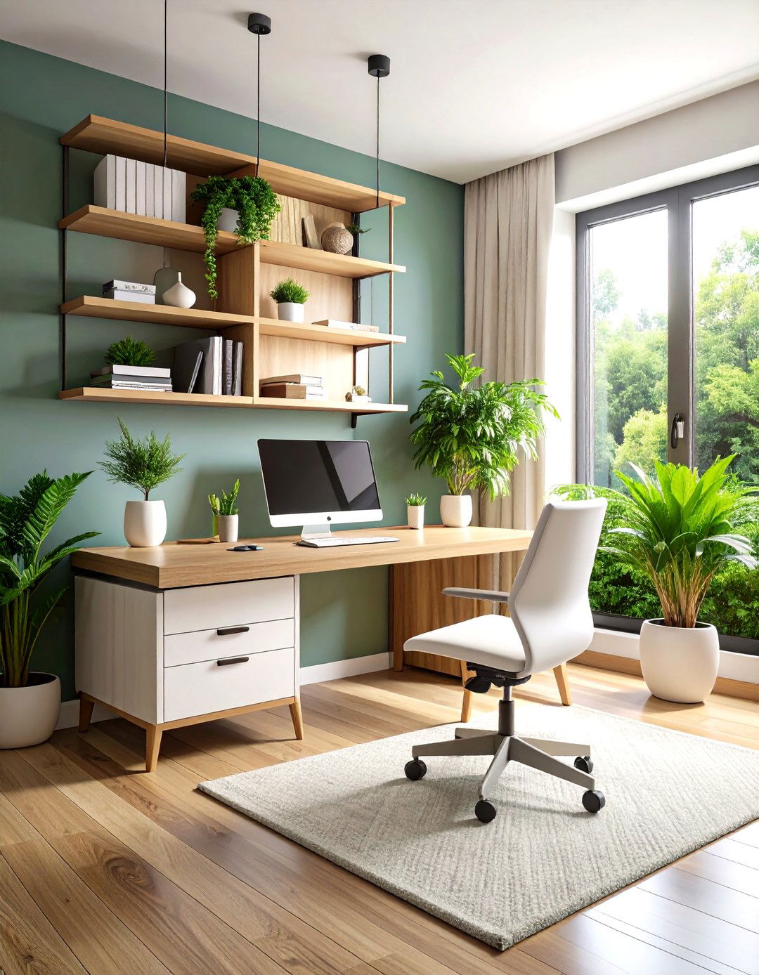 A Functional Home Office Nook - 30 living room corner ideas